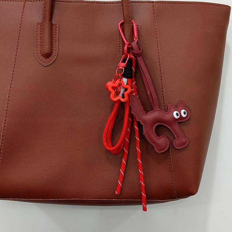 Yogodlns Mini Backpack Hanging Handbag Pendant Bag Cute Cat Faux Leather Pendant Bags Accessories