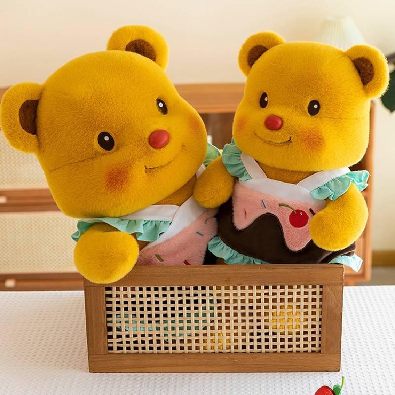 Adorable Cake Bear Plush Toy With Soft Short Plush Material Perfect For Birthday Gifts