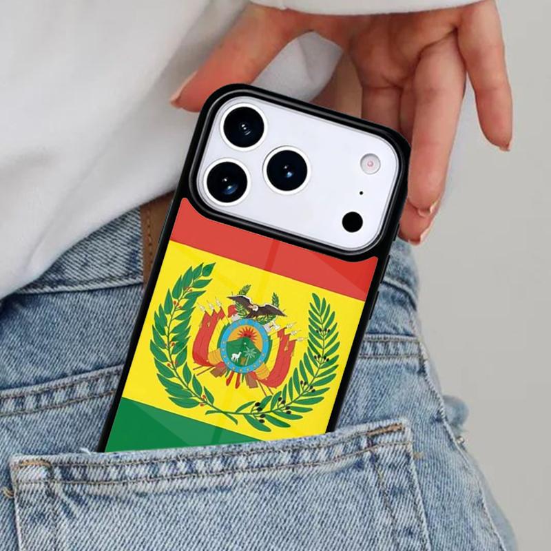Bolivia Flag Phone Case for iPhone 16e 15 14 13 12 17 Pro Max Plus Air 17pro Cover Coque