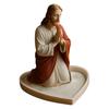 Virgin Mary Rosary Holder Resin Mary or Jesus Figurine Jewelry Dish Our Lady Prayer Rosary Dish Religious Gift Catholic Decor