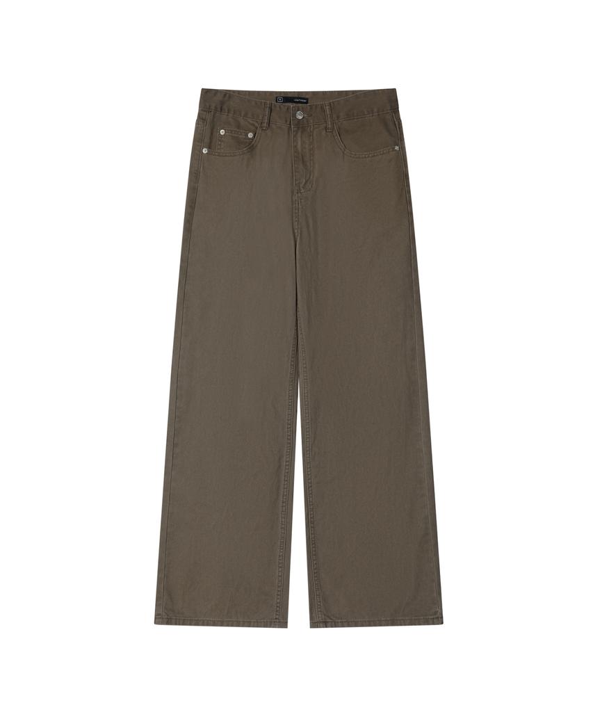 Ledeoli Washed Cotton Pants [Brown]
