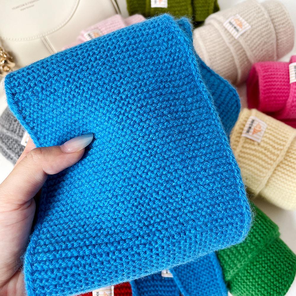 Korean Style Shawl Niche Design  Wool Scarf Female Atmosphere Versatile Scarf Lazy French Neck Scarf Tide Streetwear Scarves