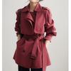 Texture Fashionable Three-dimensional Silhouette Trench Coat Women's Short High-end Spring and Autumn Women's Clothing Spring Women's Coat