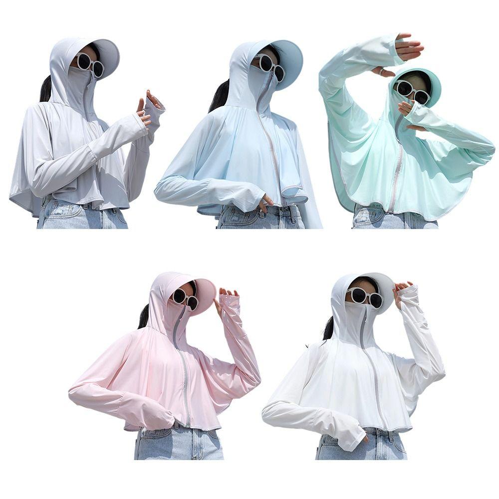 Long Sleeve Ice Silk Sun Shirt UV Protection Summer Jackets Sun Protection Clothing  for Cycling