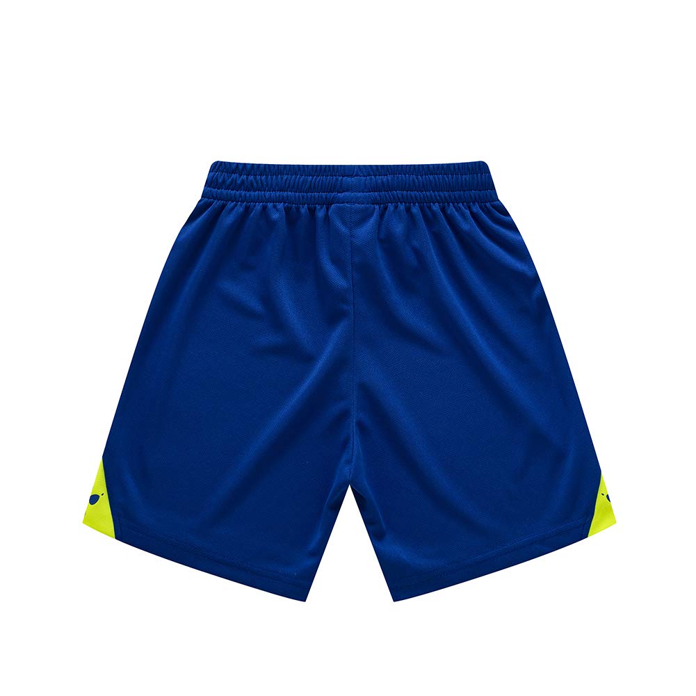 [Kelme] Kids Soccer Wear Junior Short-Sleeve Shirt & Half Pants Soccer Set with Socks (Fluorescent Yellow, 140cm)