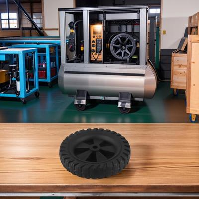 7inch Air Compressor Wheels Replacement Parts Shock Absorption Non-Slip Silent