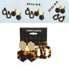 Elegant Leopard Print Acrylic Star Earrings Set For Women Perfect Birthday Gift