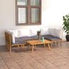 Vidaxl 7-Cz. Garden Lounge Set, With Cushions, Acacia