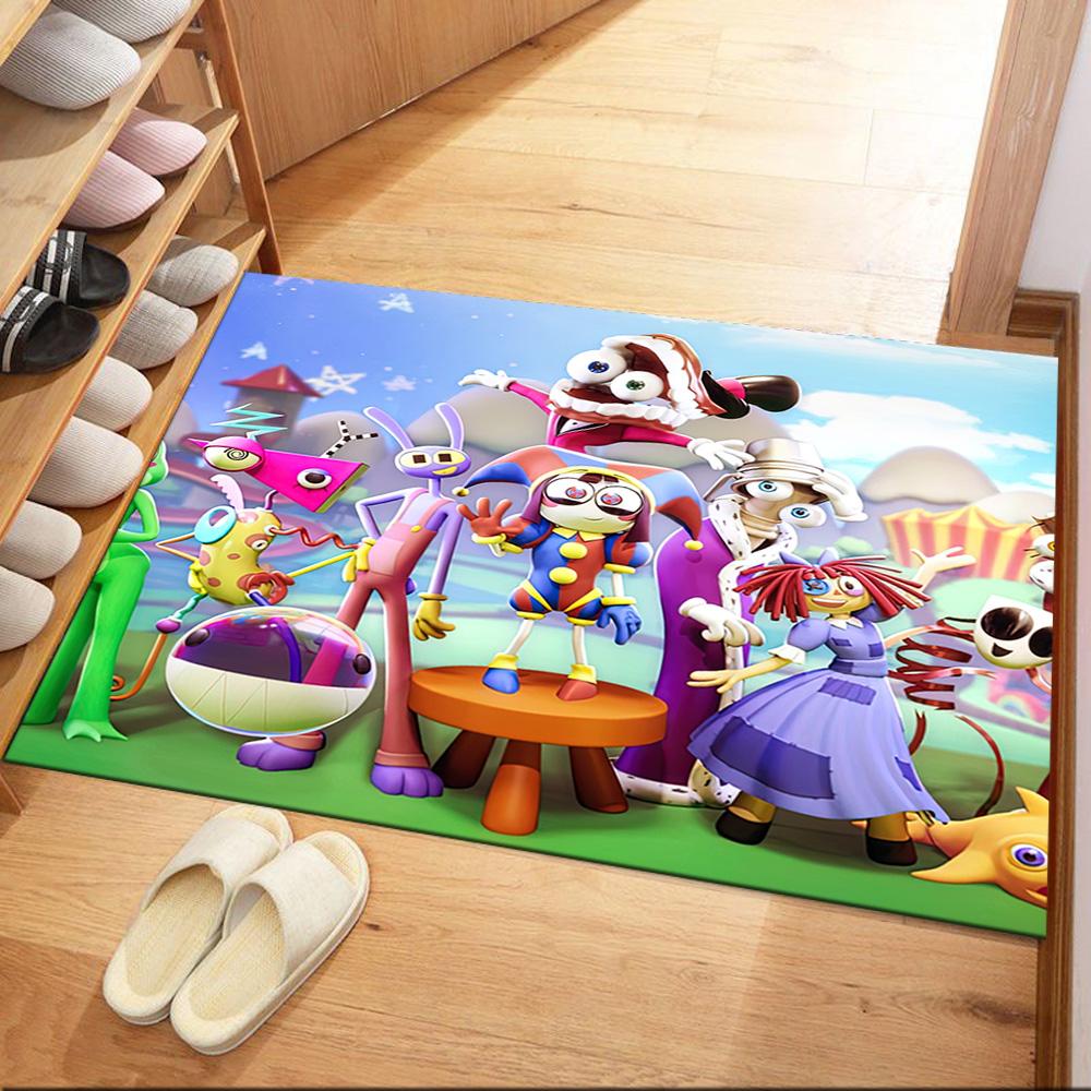 Digital Circus Carpet Design for Study room Living Rooms Hallway Bedrooms Anti-slip Rug Decorate Offices Birthday/Christmas Gift