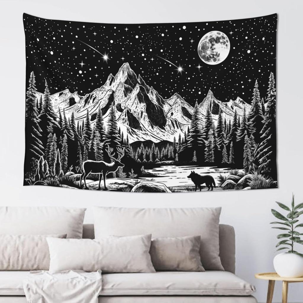 Botanical Polyester Fabric Tapestry Floral With Green White Spring Wall Hanging Tapestry,Plants Leaves Tapestry Daily Decorative