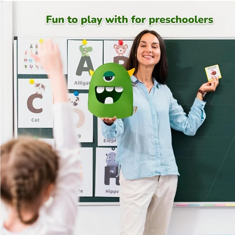Alphabet Learning Toy The Alphabet Monster Word Letter Recognition Matching Game Montessori Preschool Toys Learning Toy for Kids