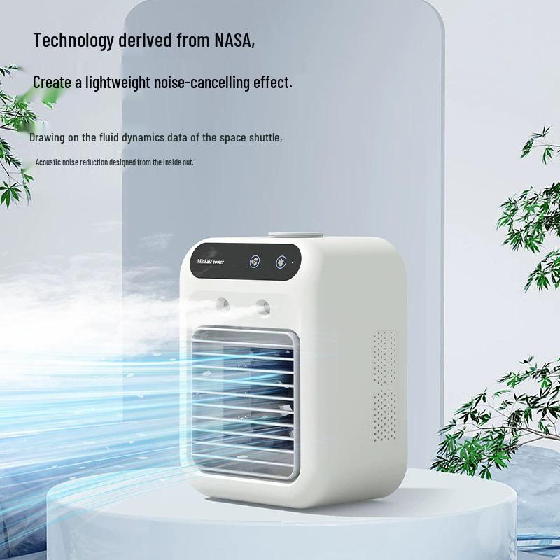 

Portable Mini USB Electric Fan with Silent Cooling and Spray Function (Model 889) Chinese White 2000mAh Battery