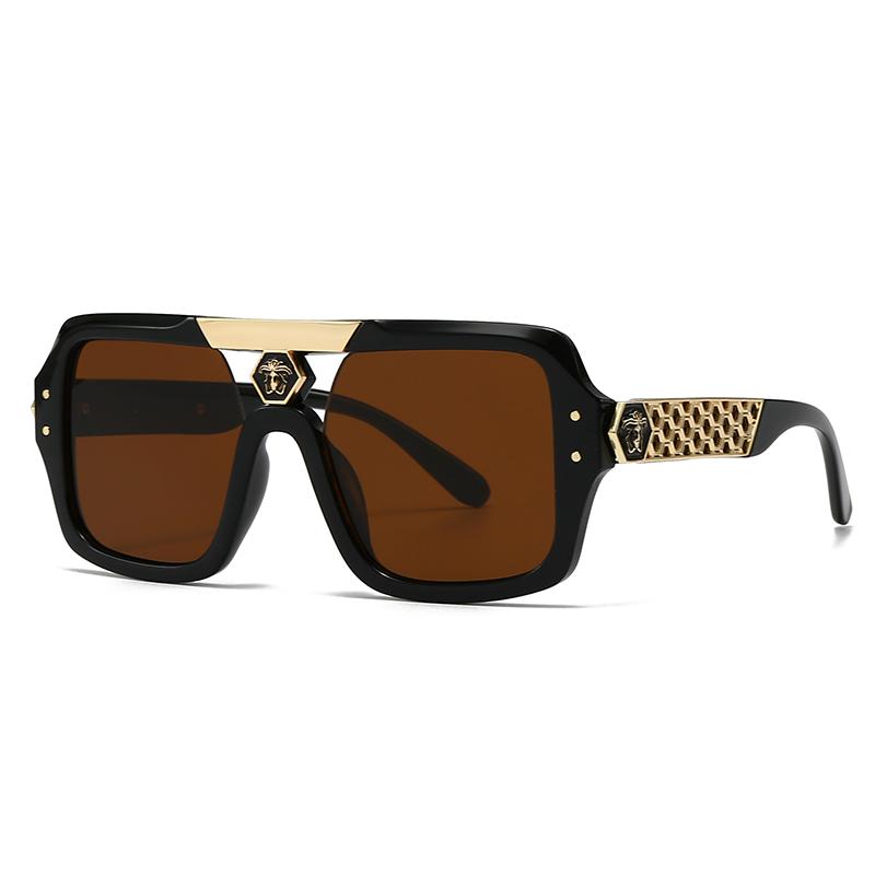 Export New Modern Retro Large Frame Men'S Sunglasses Ins Style Street Photography Big Brand Ink Lh215