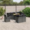 VidaXL Garden Lounge Set with Cushions 9 Pcs, Patio Sofas, Patio Furniture Set, Outdoor Furniture, Black 3270929