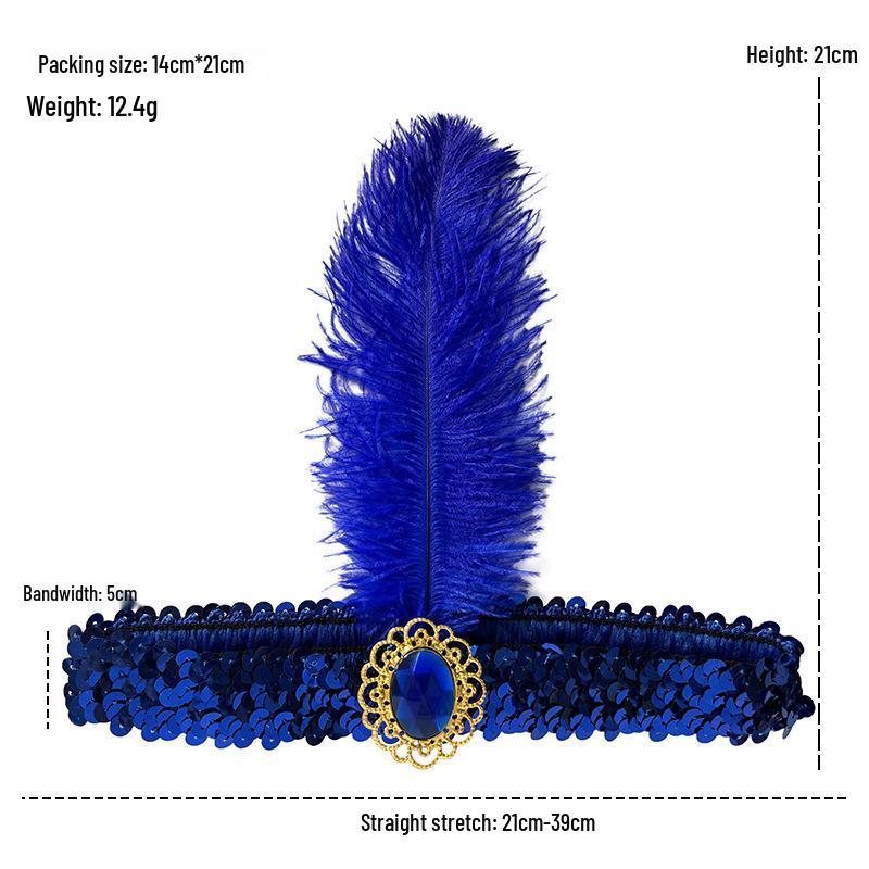 1920s Gatsby-Style Feather Headdress and Gloves: Retro Medieval-Inspired Accessories