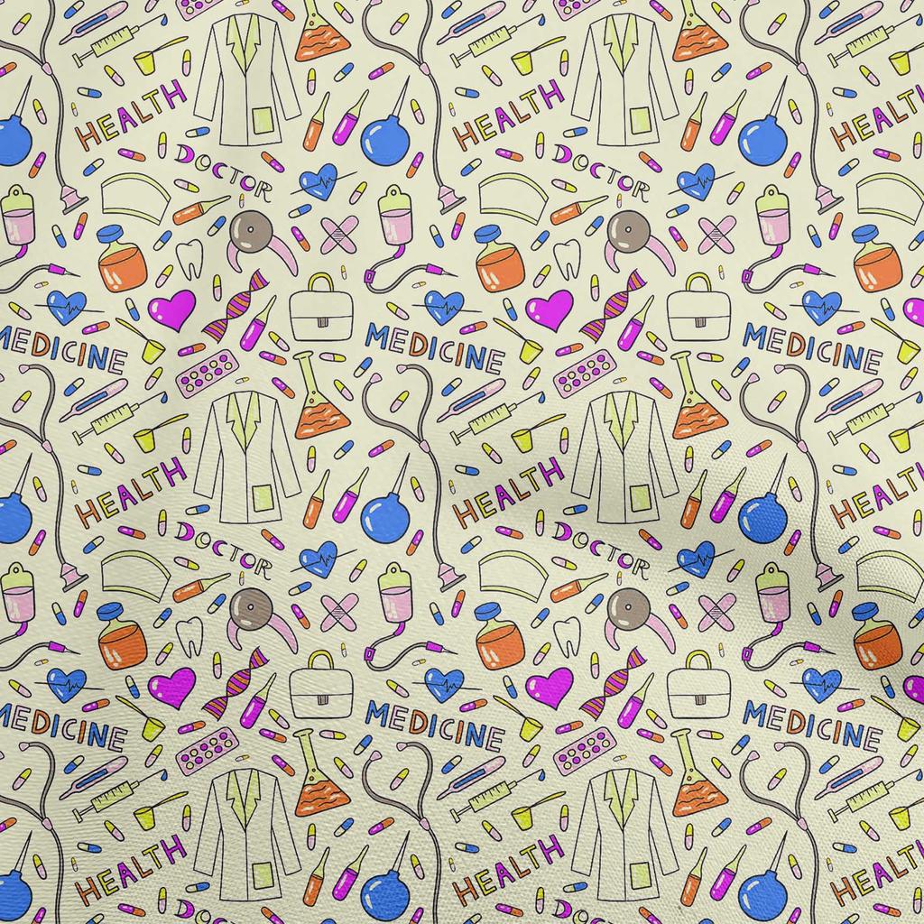 oneOone Cotton Flex Fuschia Pink Fabric Tool Sewing Material Print Fabric By The Yard 40 Inch