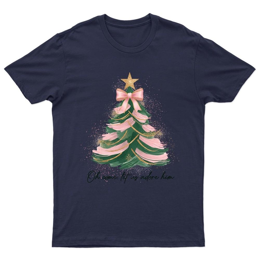 

Oh Come Let Us TShirt Unisex Gift Retro Seasonal Funny Xmas Santa Womens a Unisex T-Shirt XL