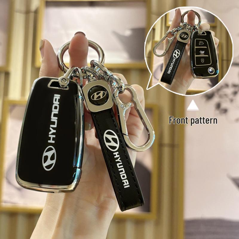 Hyundai Key Case for Elantra, Verna, Santa Fe, Mistra - Protective Shell with Buckle, Suitable for 20 Models