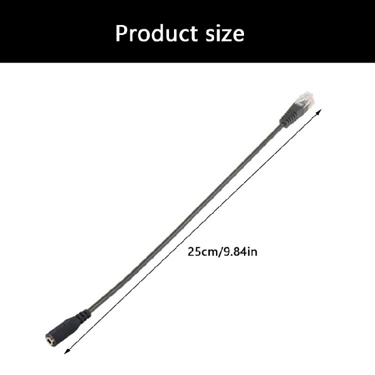 Office Headsets Conversion Cable RJ9 To 3.5mm Adapter Plug And Play Function Durability PVC Coating Enhances Voice Clarity