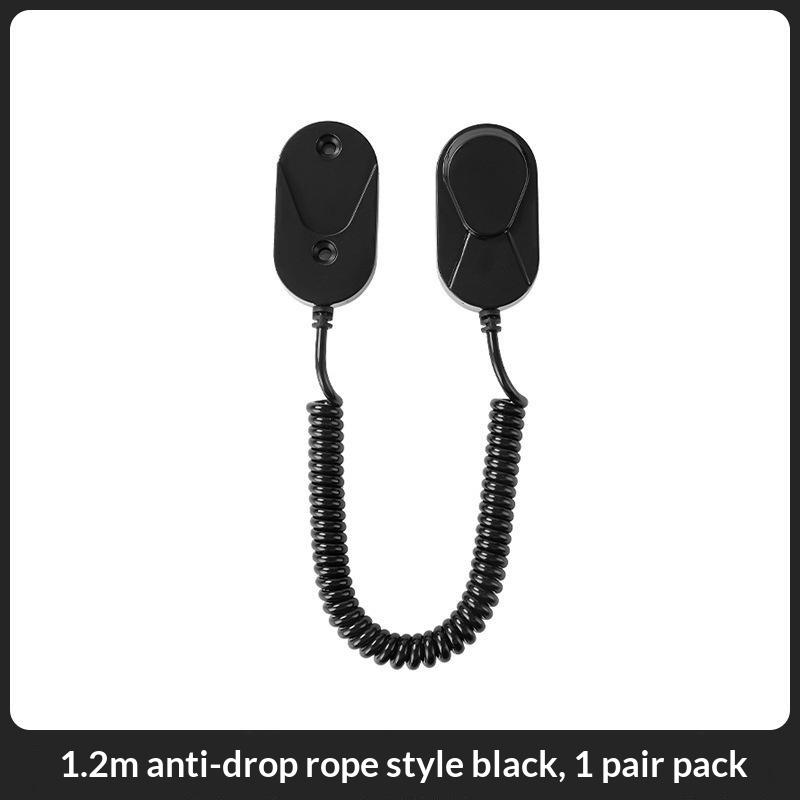 Magnetic Remote Control Holder With Spring Rope Self-Adhesive No Drill Tv Air Conditioner Remote Control Anti-Loss Retractable