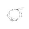 Korean Style Double Layered Hollow Star Bracelets for Women Girls Sweet Cute Fine Chain Bracelets Daily Wear Jewelry Accessories