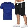 Men's Summer Short Sleeve T-shirt and Shorts Set for Casual Sportswear