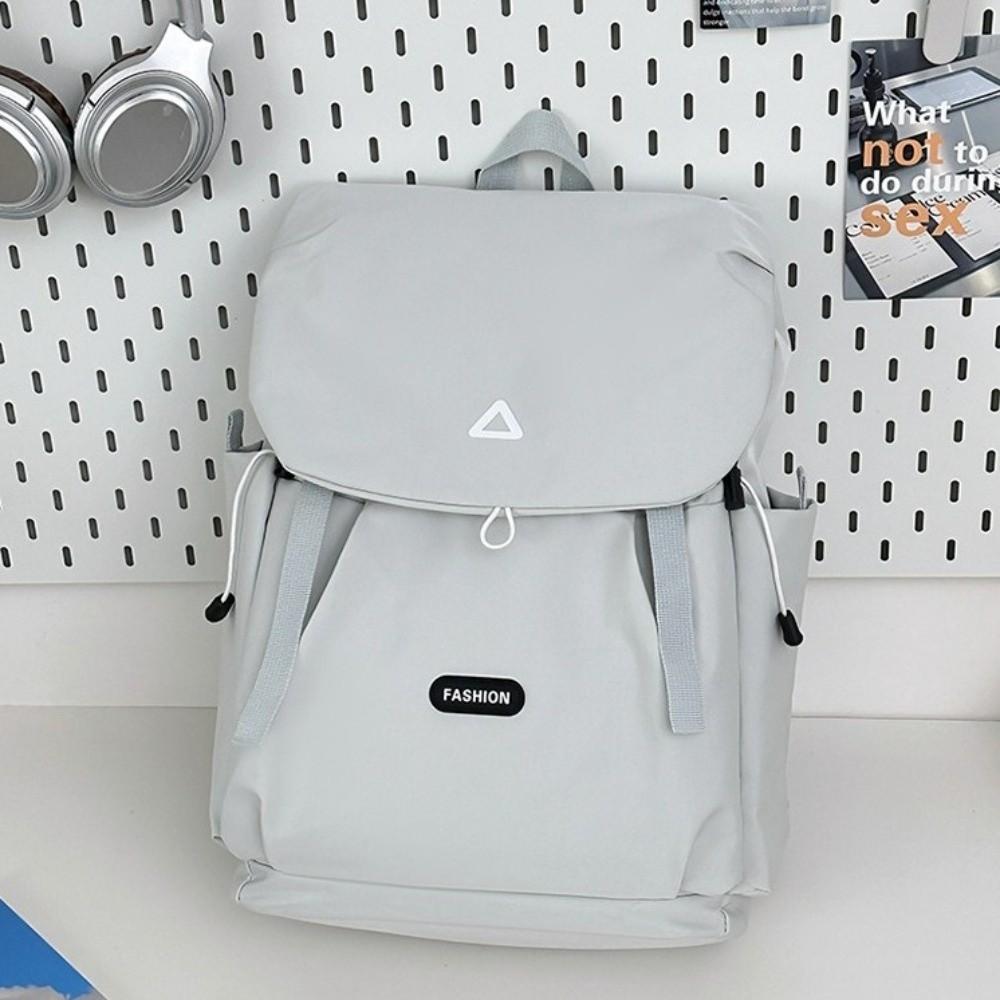 Fashion Nylon Outdoor Backpack Color-blocked Lightweight Travel Rucksack Large Capacity Students Schoolbag