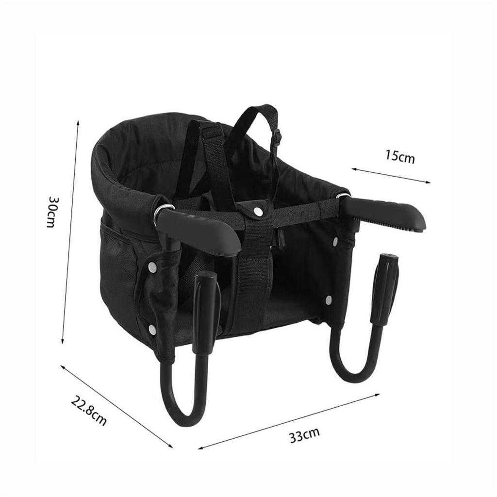 Folding Baby Table and Portable Dining Chair for Ages 6 Months To 3 Table Suitable for Outdoor and Home Use Chair, Years, Attachable, (Black)