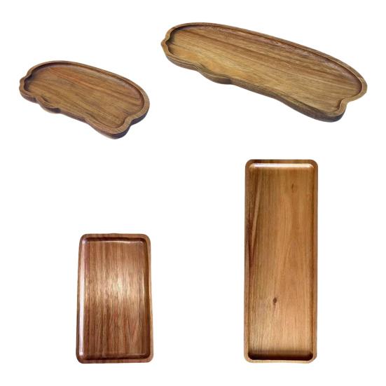 Japanese Style Wood Serving Tray Cheese Board Charcuterie Board Coffee Trays Rectangular Round Platter