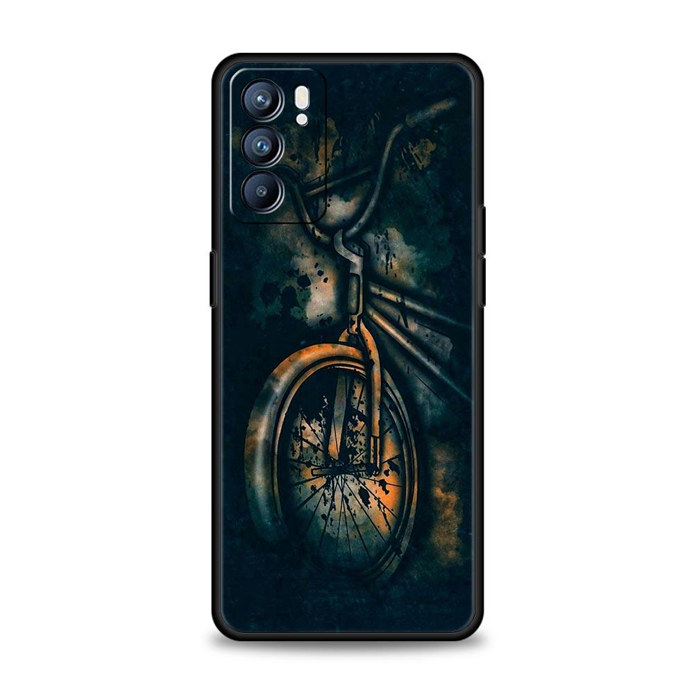 Mountain Bikes Cycling Phone Case For Oppo Find X5 A54 A53 A52 A9 2020 A15 A95 A16 A76 A74 A12 Reno7 SE Reno6 Pro Plus 5G Cover