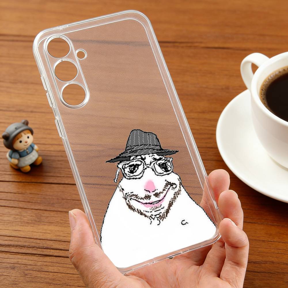

H-Hamster Caveman-N Phone Case For Samsung S22,S24,S30,S10,S21,S25,S23,S10,PIus,Ultra,5G,FE,lite Transparent Shell Samsung S26ULTRA