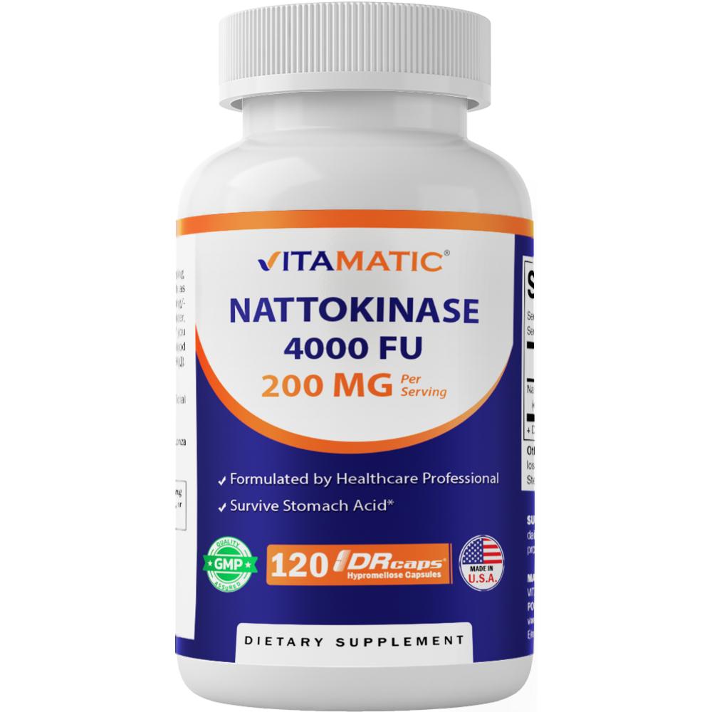 Vitamatic Nattokinase 4,000 FU (Serving Size) - 120 Delayed-Release Capsules
