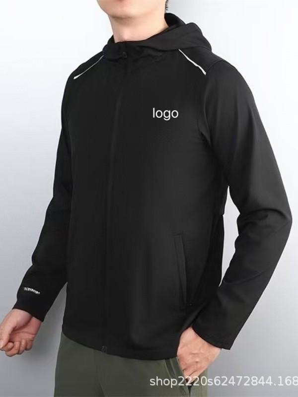 

Men s Quick-Dry Hooded Running Jacket - Windbreaker for Spring/Autumn Outdoor & Cycling M чорний