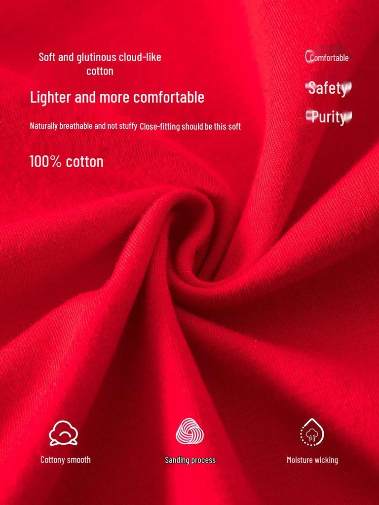 Red New Year Jumpsuit for Baby - Festive First Birthday and 100-Day Celebration Outfit