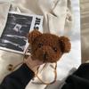 Cute Cartoon Bear Shoulder Bag For Children Kids Messenger Bags Animals Backpack Stuffed Plush Single Shoulder Bag Girls Purses