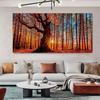 Nature Sunrise Forest Trees Canvas Painting Posters and Prints Landscape Wall Art Pictures for Modern Living Room Cuadros Decor