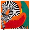 Manual Hand Rolled Twill Silk Scarf Women Timpani Print Square Scarves Echarpes Curled Foulards Femme Wrap Bandana Hijab 90CM