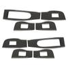 For Mazda 3 Axela  Carbon Fiber Car Window Lifter Switch Panel Frame Trim Cover Interior Decoration Sticker Auto Accessories