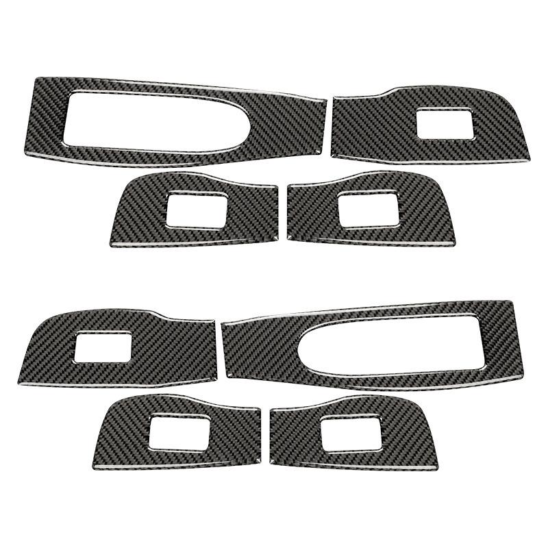 For Mazda 3 Axela  Carbon Fiber Car Window Lifter Switch Panel Frame Trim Cover Interior Decoration Sticker Auto Accessories