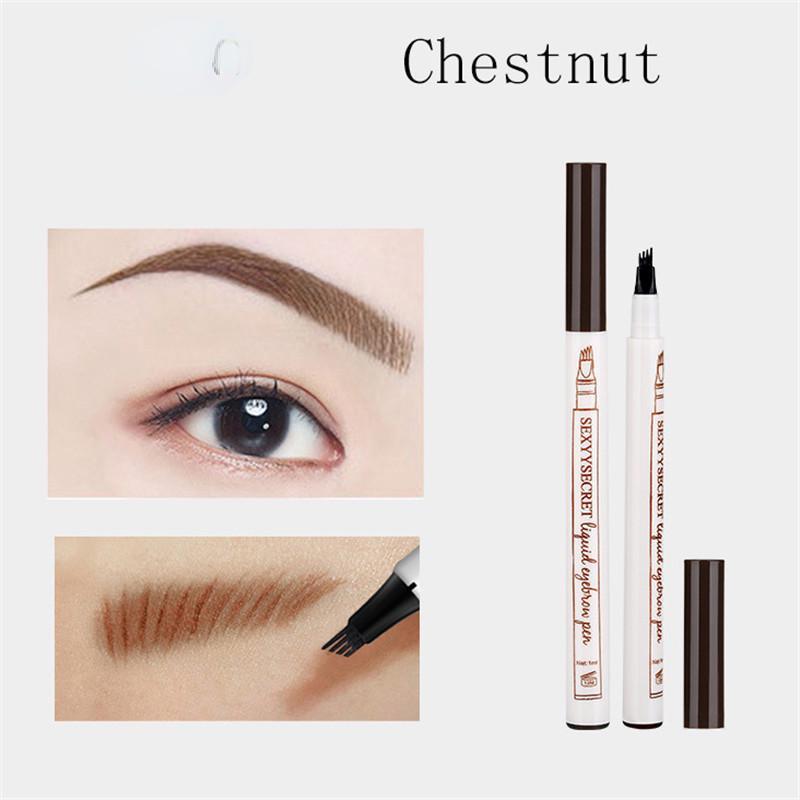 

Олівець для брів Мікроблейдінг Татуаж брів Ручка тонкий ескіз Рідка ручка для брів каштановий