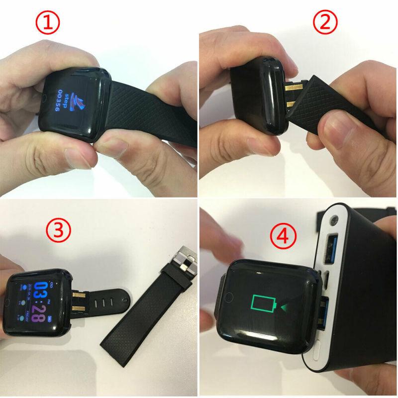 Bluetooth Heart Rate Blood Pressure Smart Watch Fitness Tracker Bracelet
