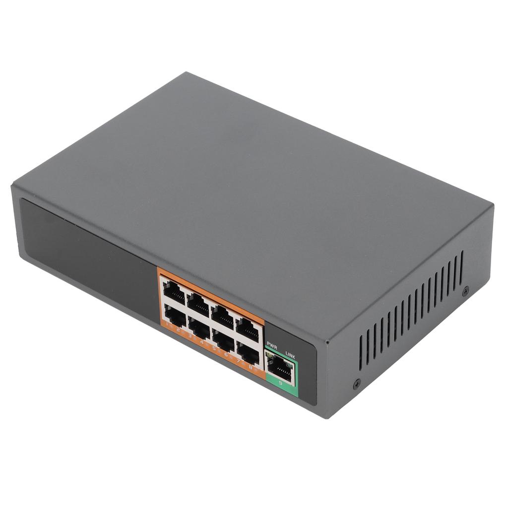POE Switch 9 Ports  Gigabit Ethernet Adapter for IP Cameras CCTV Security Systems Wireless AP
