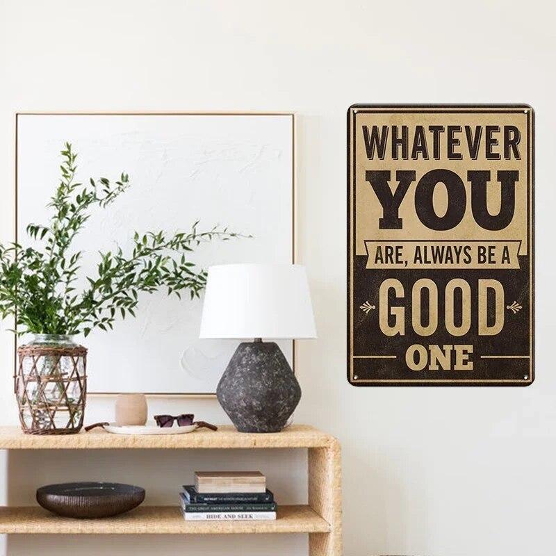 Retro Funny Sentence Tin Sign Decorative Vintage Plaque Metal Sign Decor Metal Plate for Garage Man Cave Bar Pub Home Wall Decor
