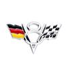 1Pcs V8 German Flag Nameplate 3D Metal Car Fender Side Trunk Rear Sticker Emblem Badge Decal For Cars