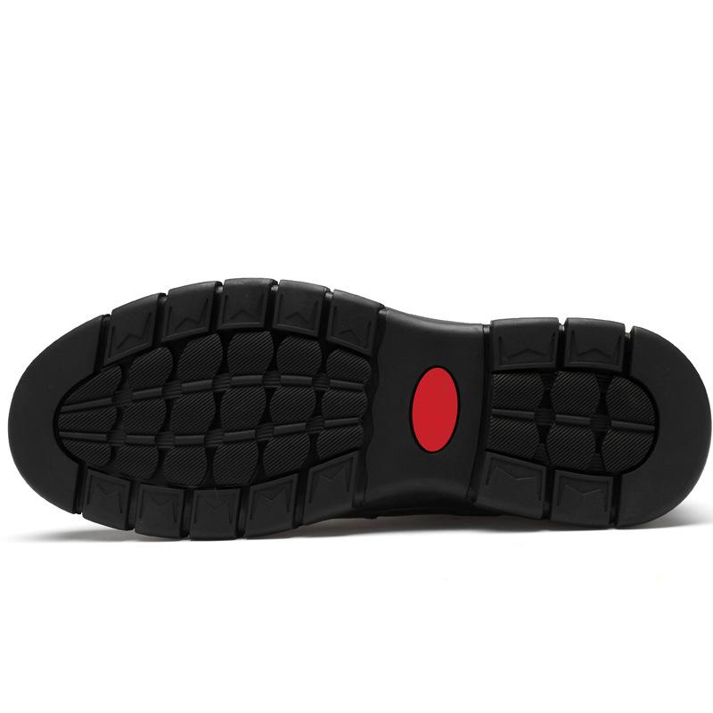 Spring and Autumn cowhide wide feet big head shoes large size feet thick sole outdoor casual shoes soft sole dad leather shoes men's shoes