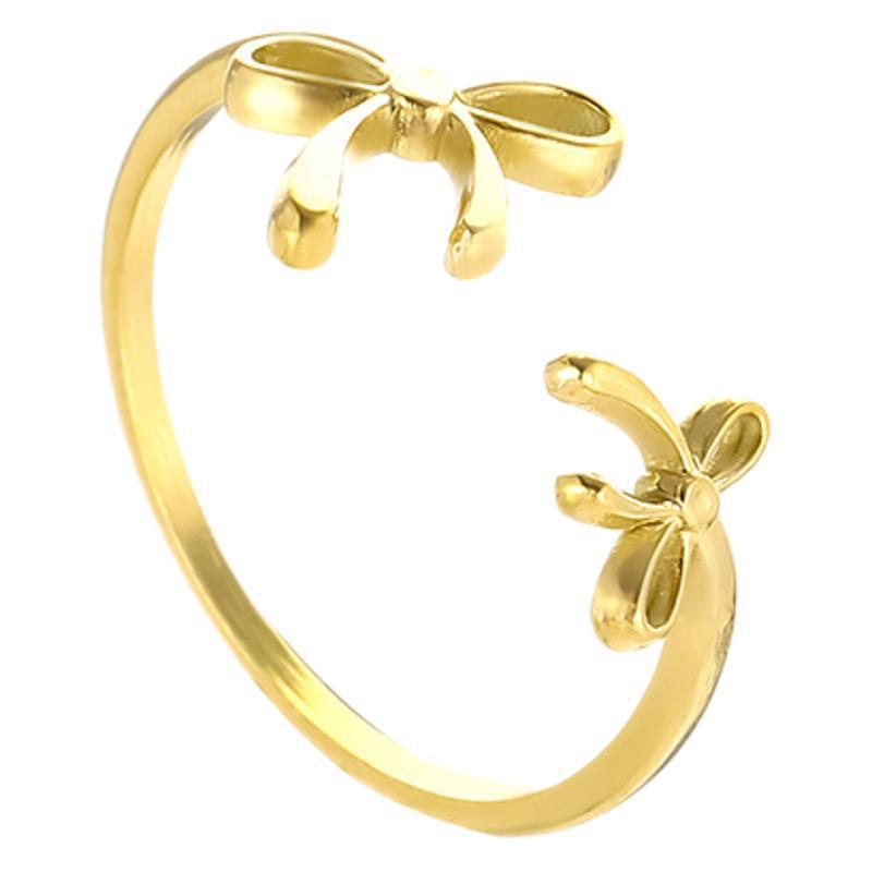 Elegant Titanium Steel Butterfly Ring for Women - Trendy European & American Design, Internet Celebrity Favorite, High-End Luxury Jewelry.