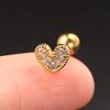 Septum Piercing Helix Earrings Women Zircon Heart Cartilage Ear Daith Lobe Rook Tragus Piercing Jewelry Body Accessories Gift