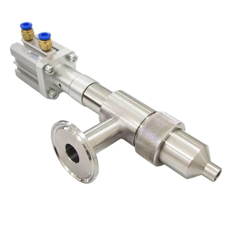 111 Cabezal de Llenado Neumático Anti-Goteo de Acero Inoxidable Portabrocas Cabezal Recto Accesorios para Máquina de Llenado Neumático Boquilla de Descarga