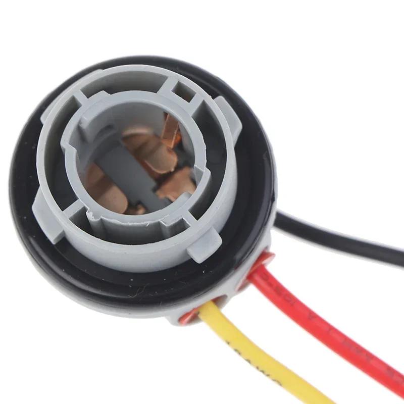 2Pcs 1157 Lampenfassung BAY15D Lampe Halter Basis Stecker Draht Auto Bremslicht Lampe Stecker Bremslicht Halter