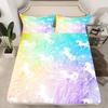 Color Cartoon Unicorn Pattern Bed Hat Four-Piece Bedding Set Bedroom Dormitory Bedding Decoration